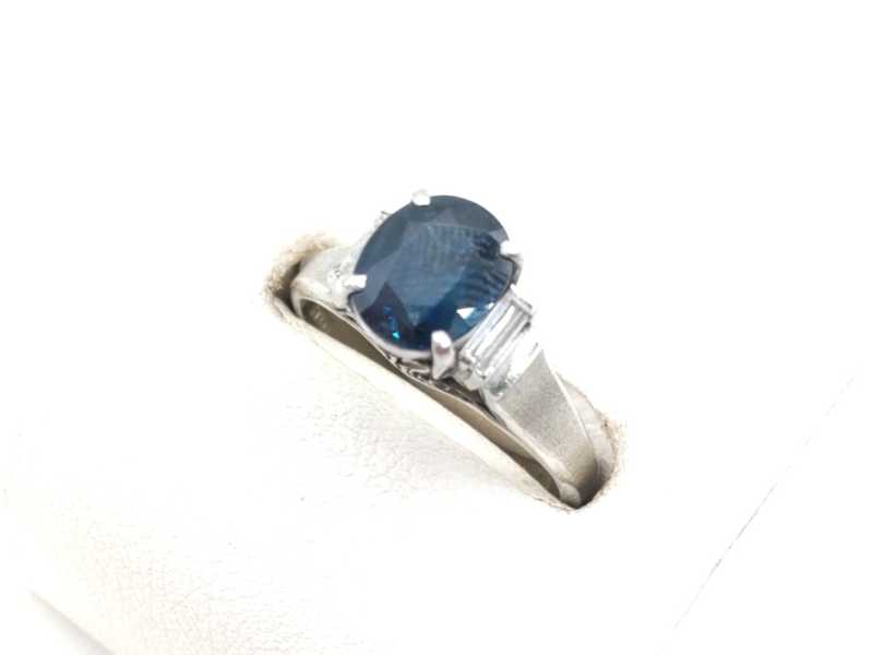 宝石買取 リング Pt850 サファイア ダイヤ 